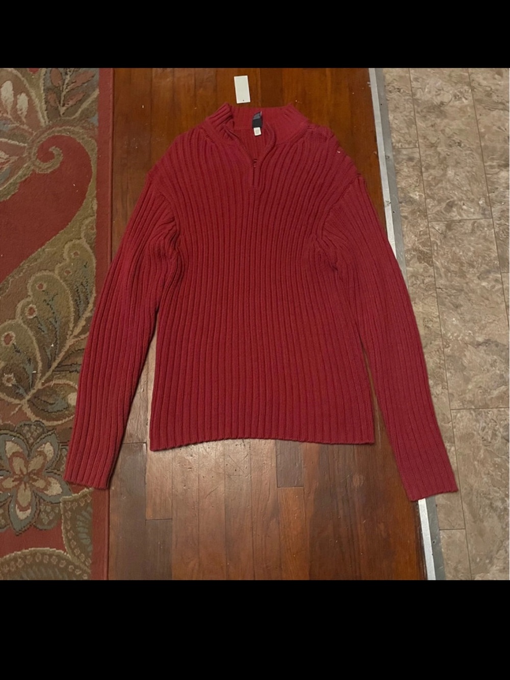 gap chunky ribbed quarter-zip sweater.